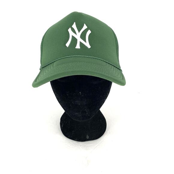 '47 Brand New York Yankees Green Trucker Hat Mesh Back Snap Back - Picture 1 of 8